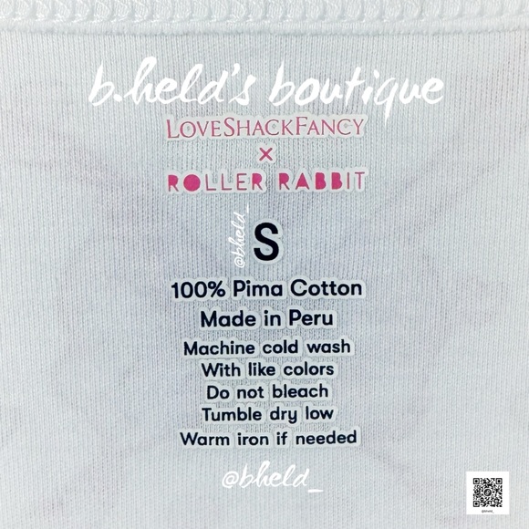 Roller Rabbit x LoveShackFancy Baby Bow Hearts Pajamas in Pink Sz Small New NWT - Picture 9 of 16